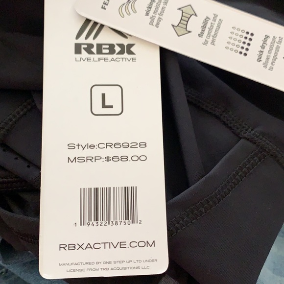 🆕*RBX High Rise Active Wear Leggings•Ankle Length•Thigh Pocket •Compression•Dry - Picture 12 of 16